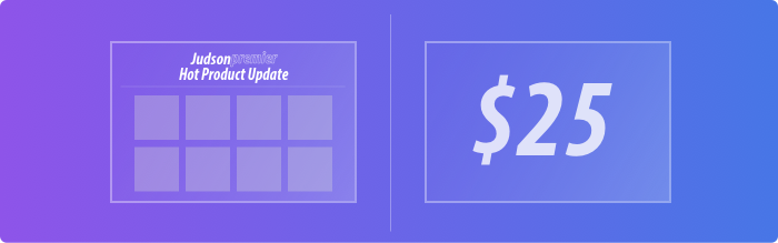 Monthly email and $25 minimum