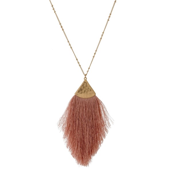 Wholesale long satellite chain necklace tassel pendant Pendant overall