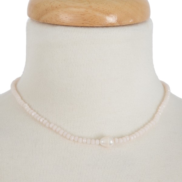 Wholesale full beaded necklace freshwater pearl bead