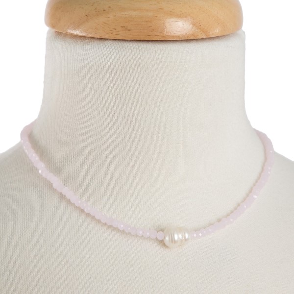 Wholesale full beaded necklace freshwater pearl bead
