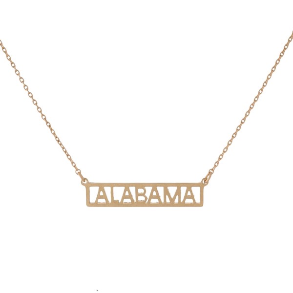 Wholesale dainty necklace bar pendant stamped state cut outs