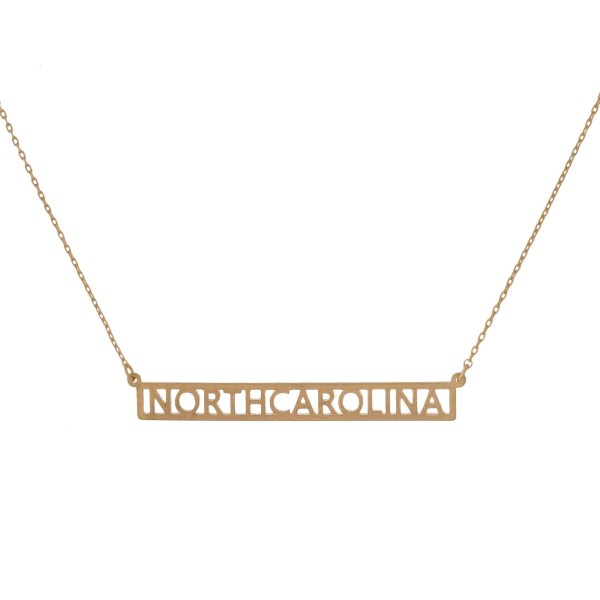 Wholesale dainty necklace bar pendant stamped state cut outs