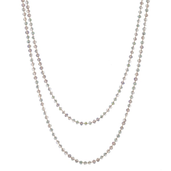 Wholesale gold toned long beaded necklace long
