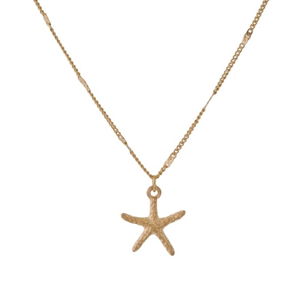 Wholesale dainty necklace starfish pendant