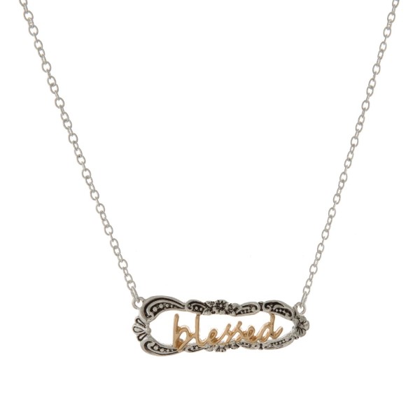Wholesale two metal necklace encouraging message