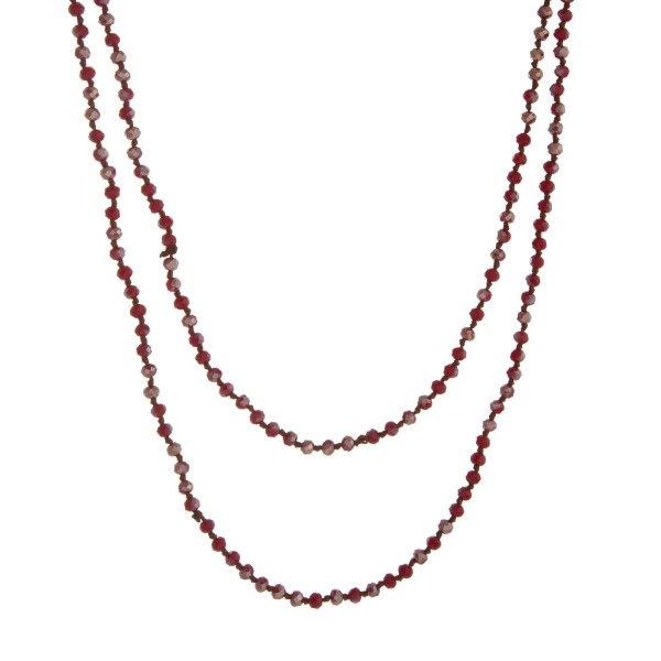 Wholesale long necklace faceted beads