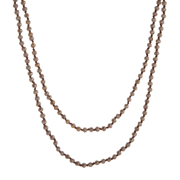Wholesale long necklace faceted beads