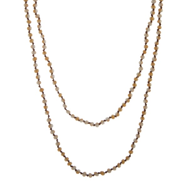 Wholesale long necklace faceted beads