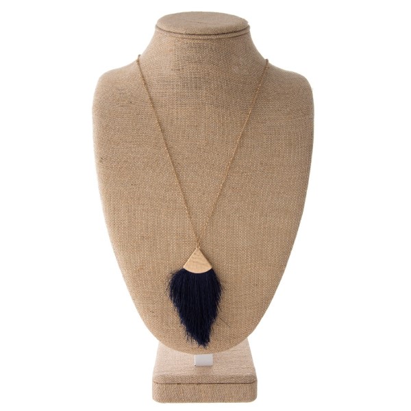 Wholesale gold necklace soft thread tassel pendant