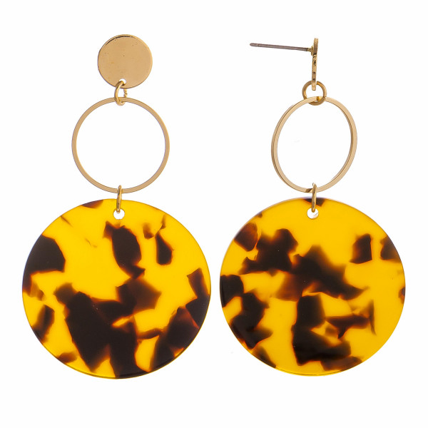 Wholesale gorgeous acetate hoop earring metal gold hoop earring Approximate