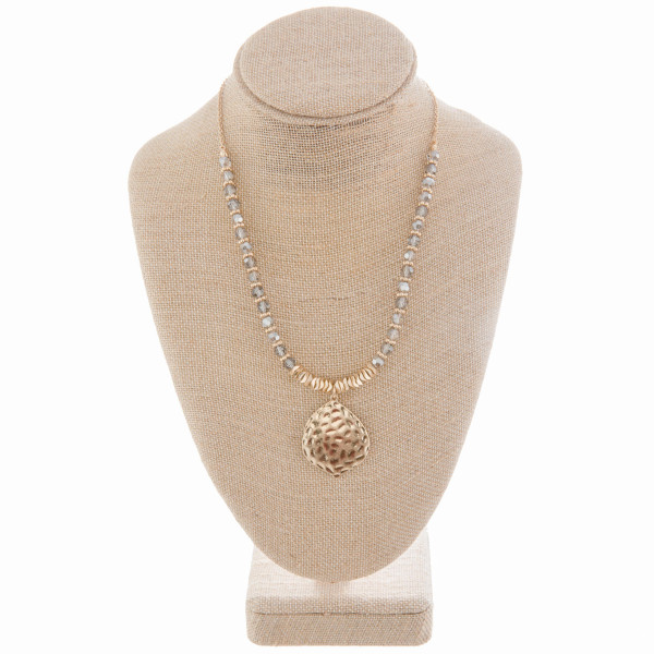 Wholesale enjoy gorgeous chain beaded necklace double drop pendants Approximate