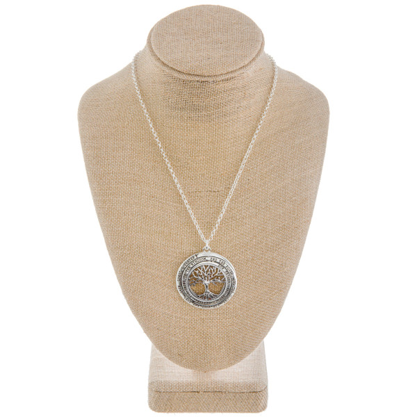 Wholesale long metal necklace tree life pendant Approximate