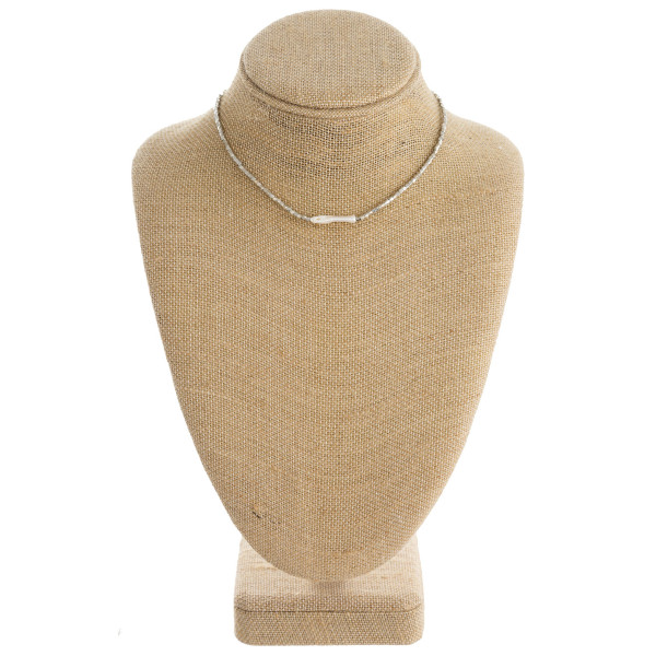 Wholesale faceted beaded necklace faux pearl accent