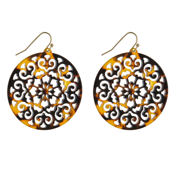 Wholesale gold hoop earring circle acetate gold bar charm