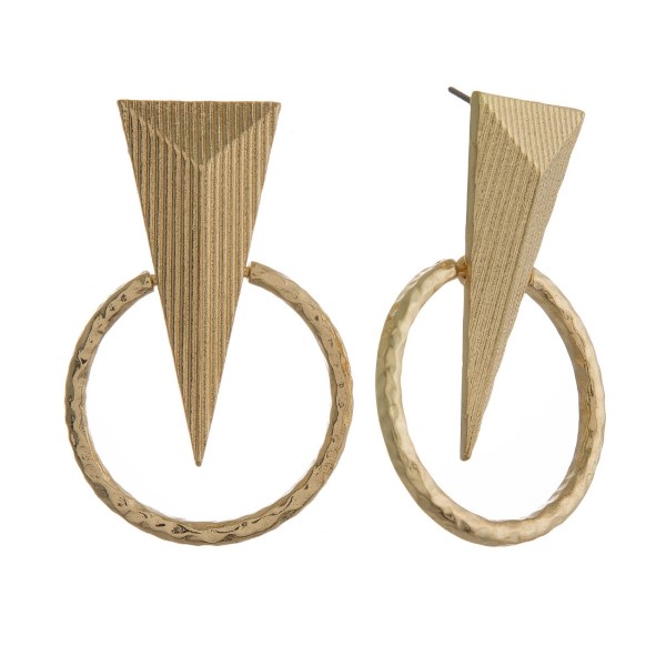 Wholesale metal post earring hammered circle