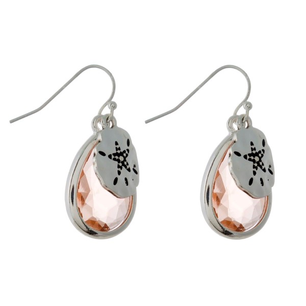 Wholesale silver fishhook earring sea life charm