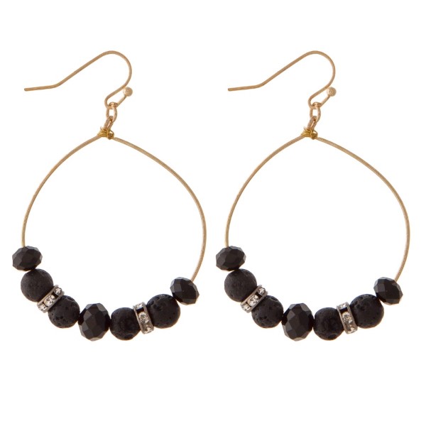 Wholesale gold fishhook earring faceted beads