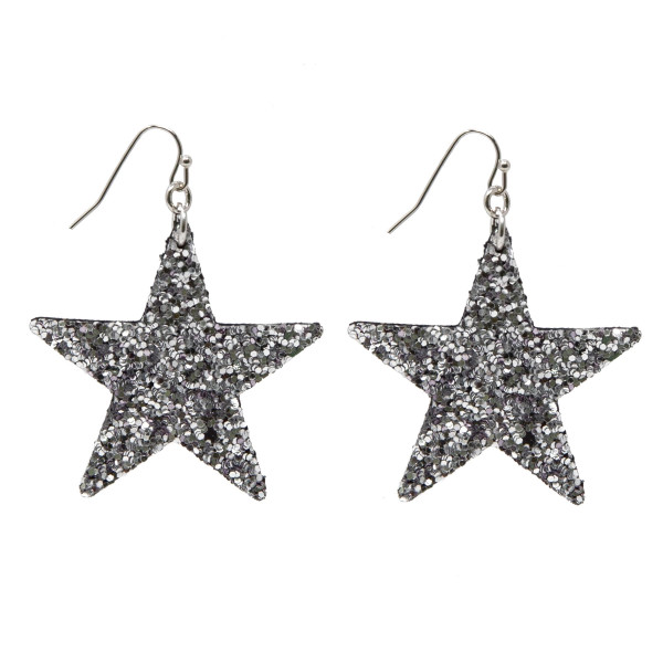 Wholesale fishhook glitter star earring