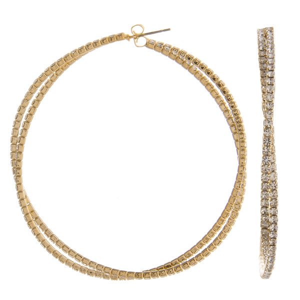 Wholesale won t go wrong gorgeous double hoop earrings Gives Bling Approximate
