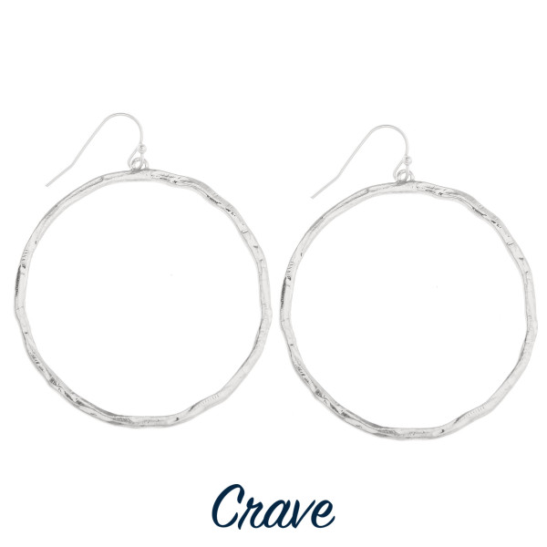 Wholesale hammered circle dangle earrings diameter