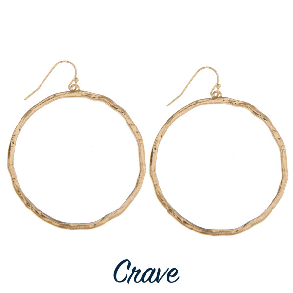 Wholesale hammered circle dangle earrings diameter