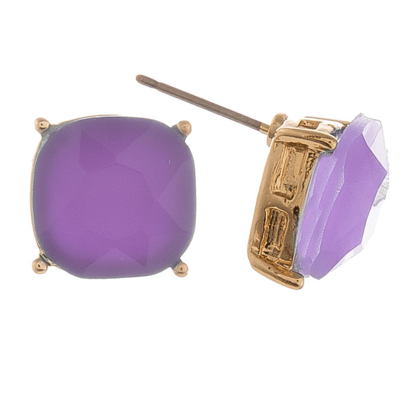 Wholesale gold stud earrings crystal detail Approximate mm