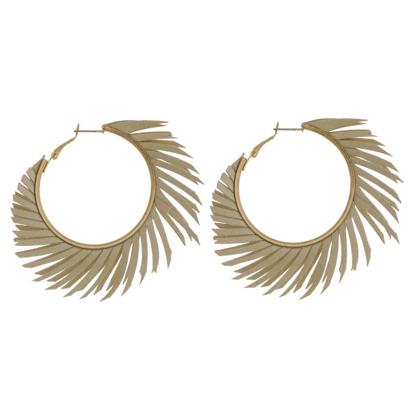Wholesale feather inspired hoop earrings diameter
