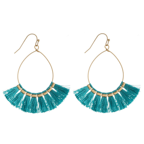Wholesale dainty teardrop earrings tassel details gold accents