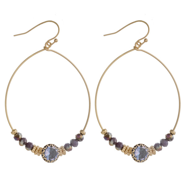 Wholesale rhinestone beaded teardrop dangle earrings