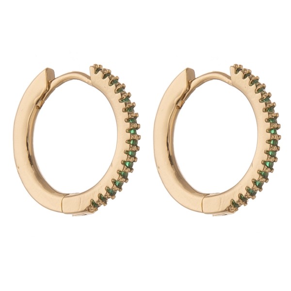 Wholesale cubic zirconia huggie hoop earrings Cubic Zirconia diameter