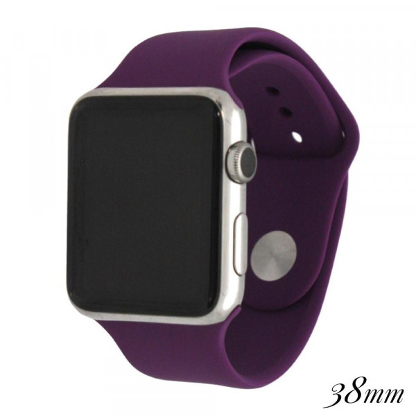Wholesale solid purple silicone watch band smart watches Fits mm smart watch WAT