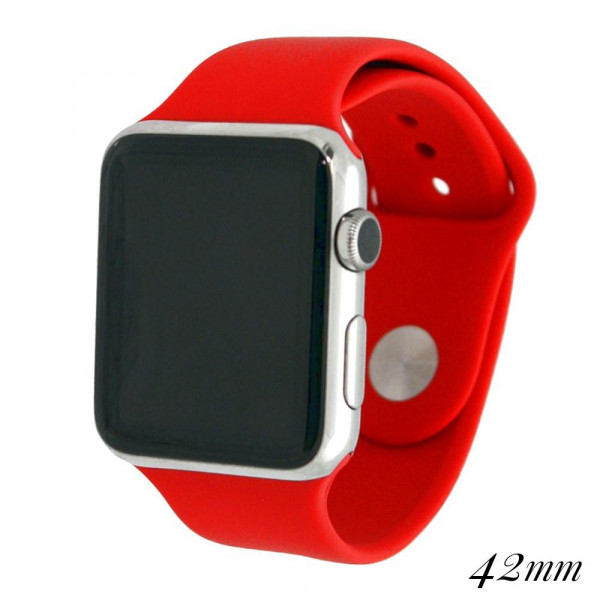 Wholesale solid red silicone watch band smart watches Fits mm smart watch WATCH