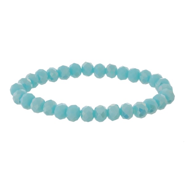 Wholesale dainty faceted bead stretch bracelet