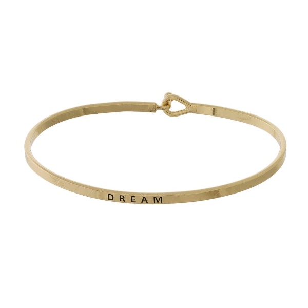 Wholesale metal bracelet engraved message Dream