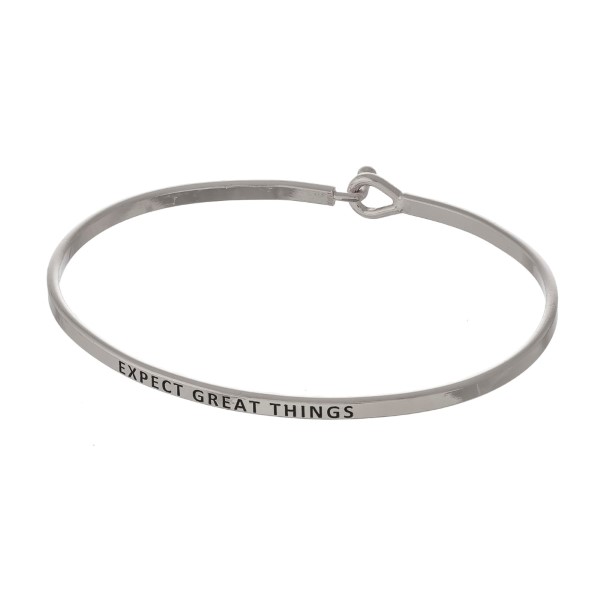 Wholesale metal bracelet engraved message Expect Great Things