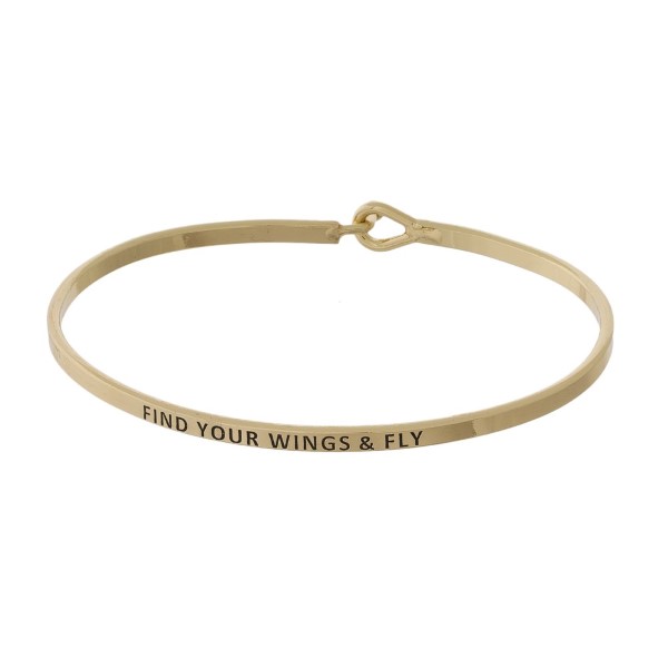 Wholesale metal bracelet engraved message Find Wings Fly