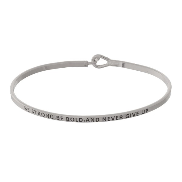 Wholesale metal bracelet stamped encouraging message