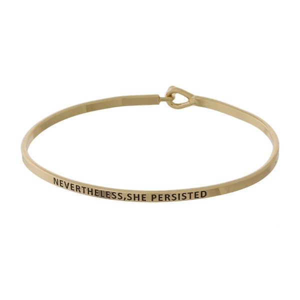 Wholesale metal bracelet stamped encouraging message