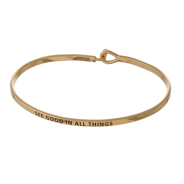 Wholesale metal bracelet stamped encouraging message