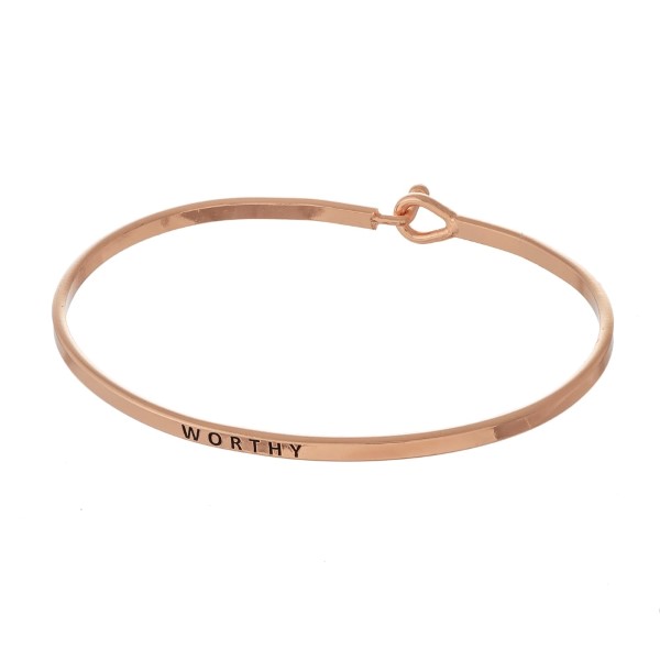 Wholesale metal bracelet engraved message Worthy