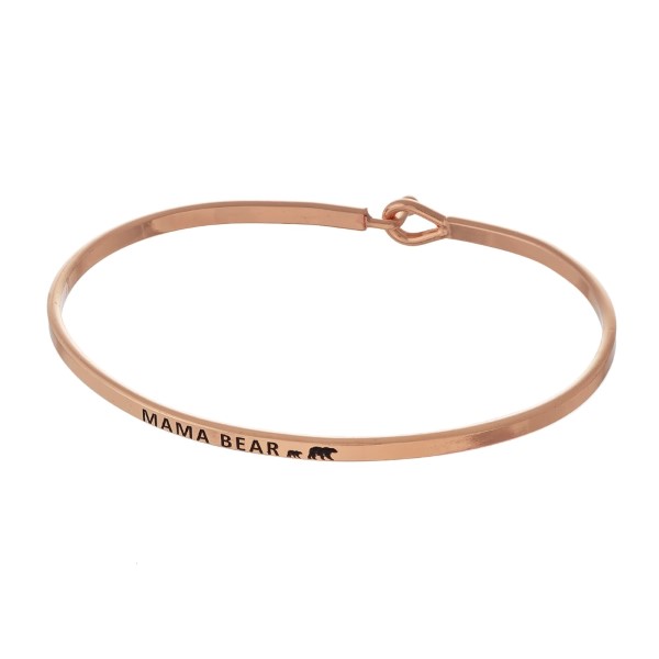 Wholesale metal bracelet engraved message Mama Bear