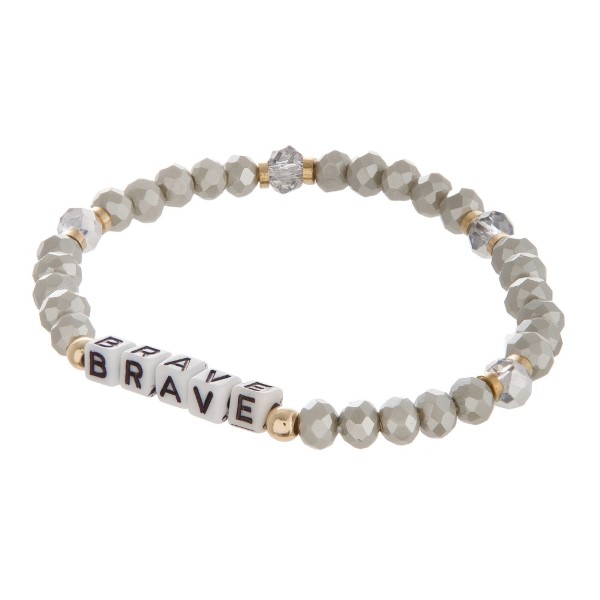 Wholesale stretch bracelet encouraging message