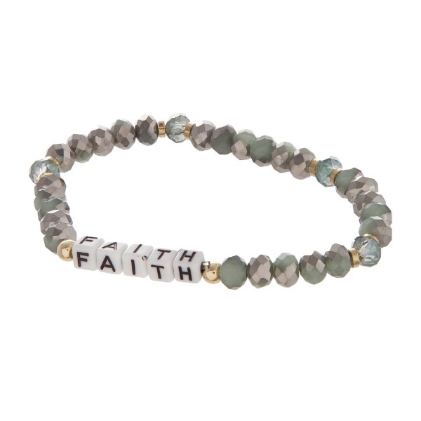 Wholesale stretch bracelet encouraging message