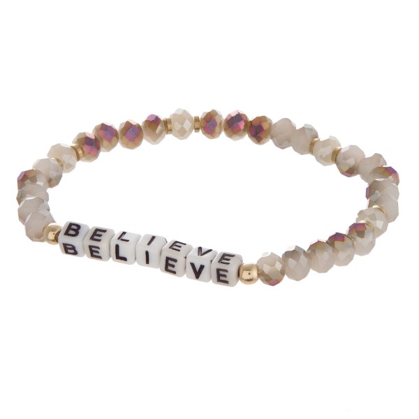 Wholesale stretch bracelet encouraging message