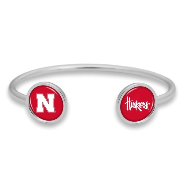 Wholesale officially licensed silver cuff bracelet university logo