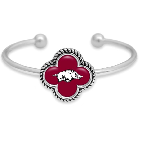 Wholesale officially licensed silver cuff bracelet university logo