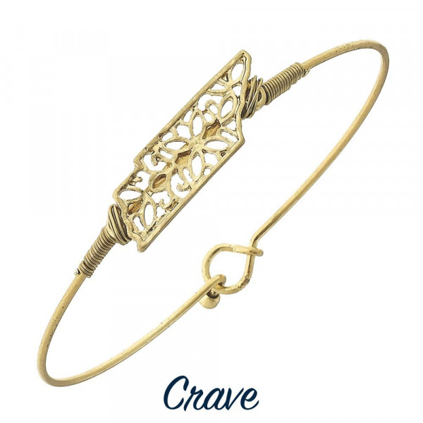 Wholesale wire wrapped filigree state bangle bracelet Dainty depending state