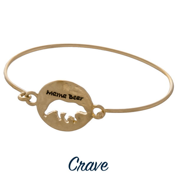 Wholesale gorgeous Mama Bear bracelet Mama bear cut out Approximate diameter