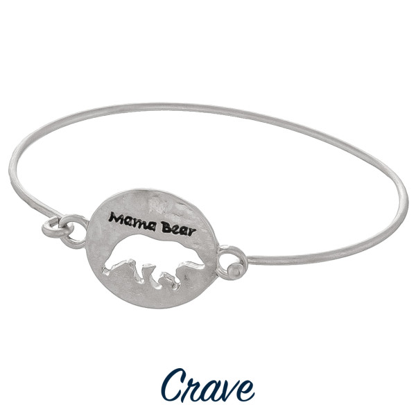 Wholesale gorgeous Mama Bear bracelet Mama bear cut out Approximate diameter