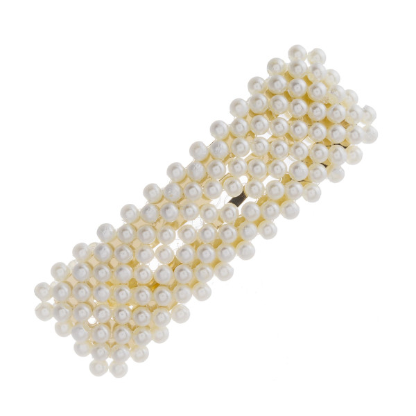 Wholesale gold hair clip pearl beaded details